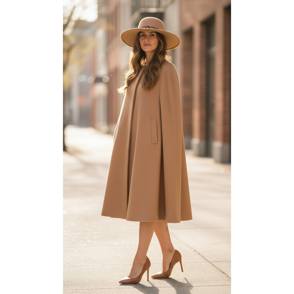DESIGNER MARCUS ADLER LEOPARD-BANG CAMEL 4" WIDE BRIM WINTER FELT HAT